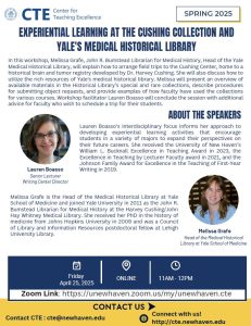 Experiential Learning at the Cushing Collection and Yale's Medical Historical Library