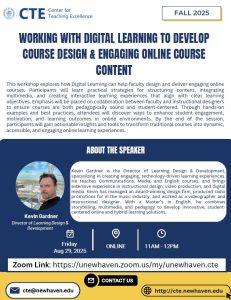 Working With Digital Learning To Develop Course Design & Engaging Online Course Content