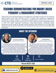 Teaching Demonstrations For Inquiry-Based Pedagogy & Engagement Strategies