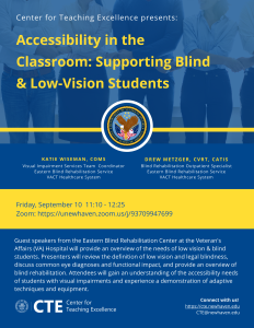 Accessibility in the Classroom: Supporting Blind & Low-Vision Students