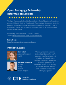 Open Pedagogy Fellowship Information Session