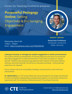 Purposeful Pedagogy Online: Setting Objectives & Encouraging Engagement